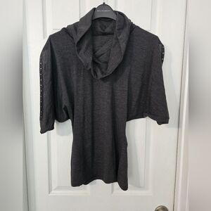 Theory Dark Gray Hooded Sweater